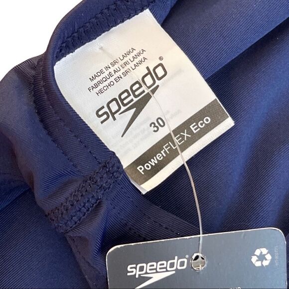 Speedo Women’s Performance Navy Moderate Ultraback PowerFLEX One Piece Swimsuit - Picture 9 of 11